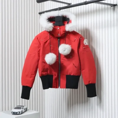 M00Se Knuck1Es Classic Ladies Down Jacket With Chest Fur Ball