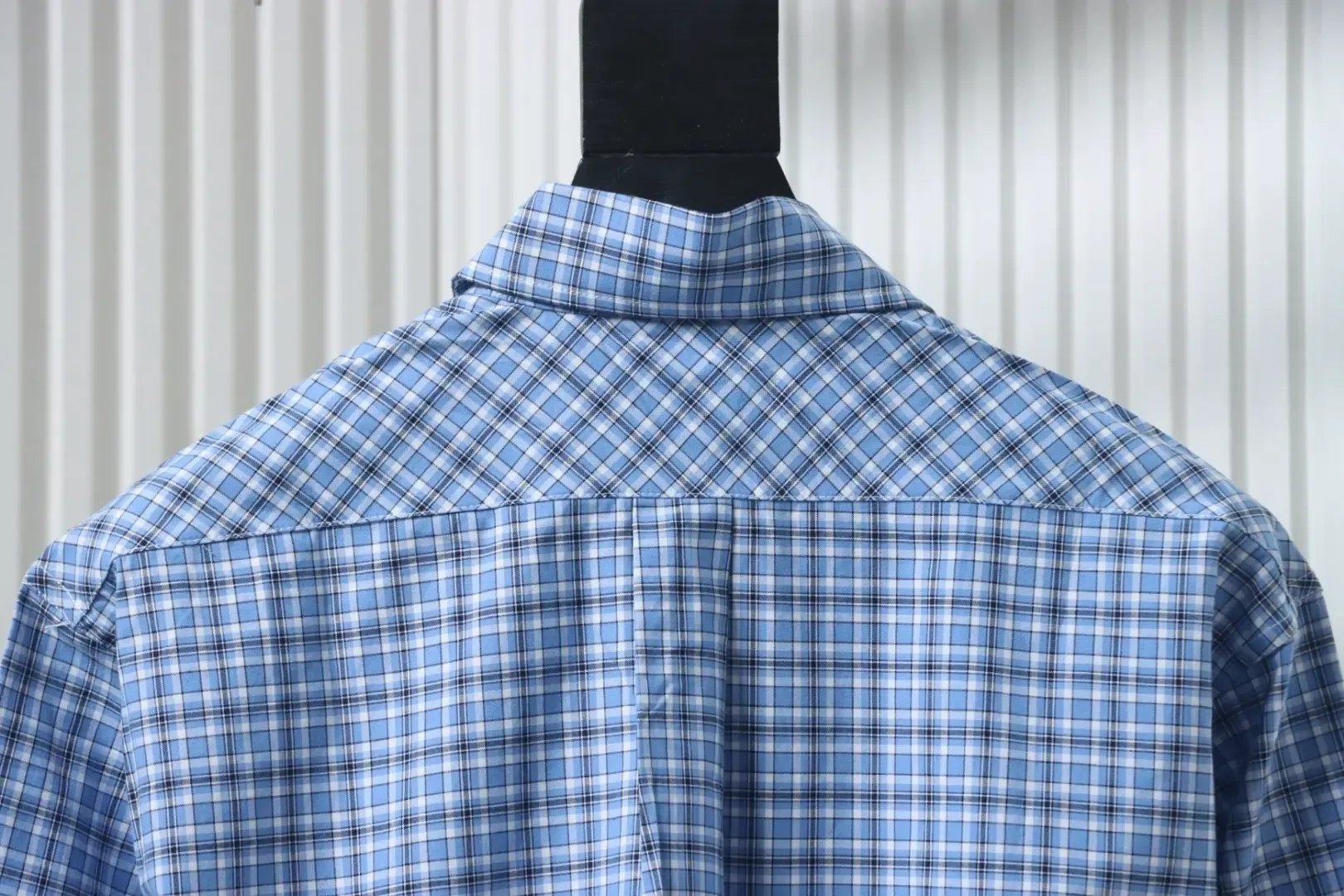 MM Checked Shirt Blue - Image 4