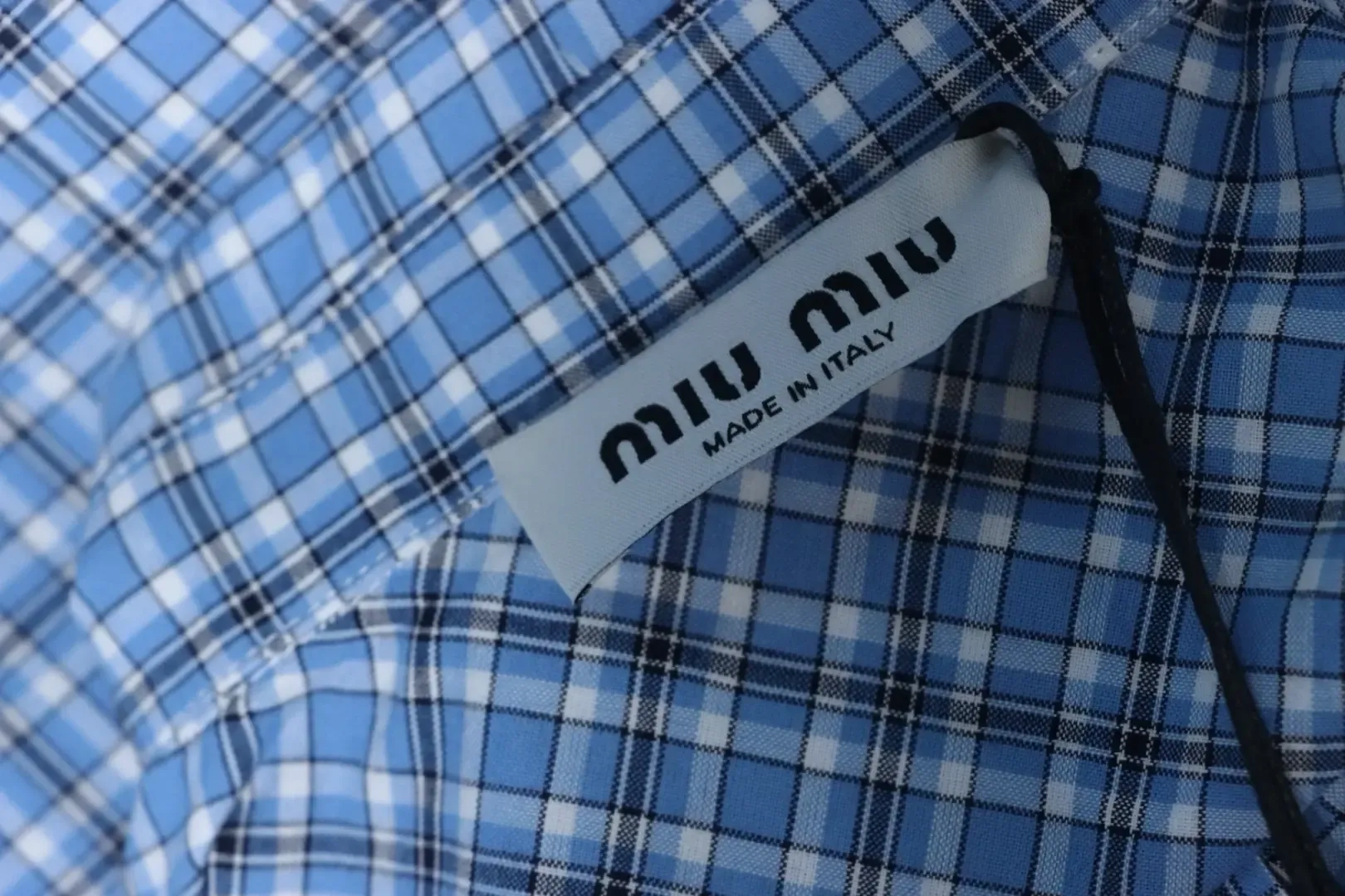 MM Checked Shirt Blue - Image 6