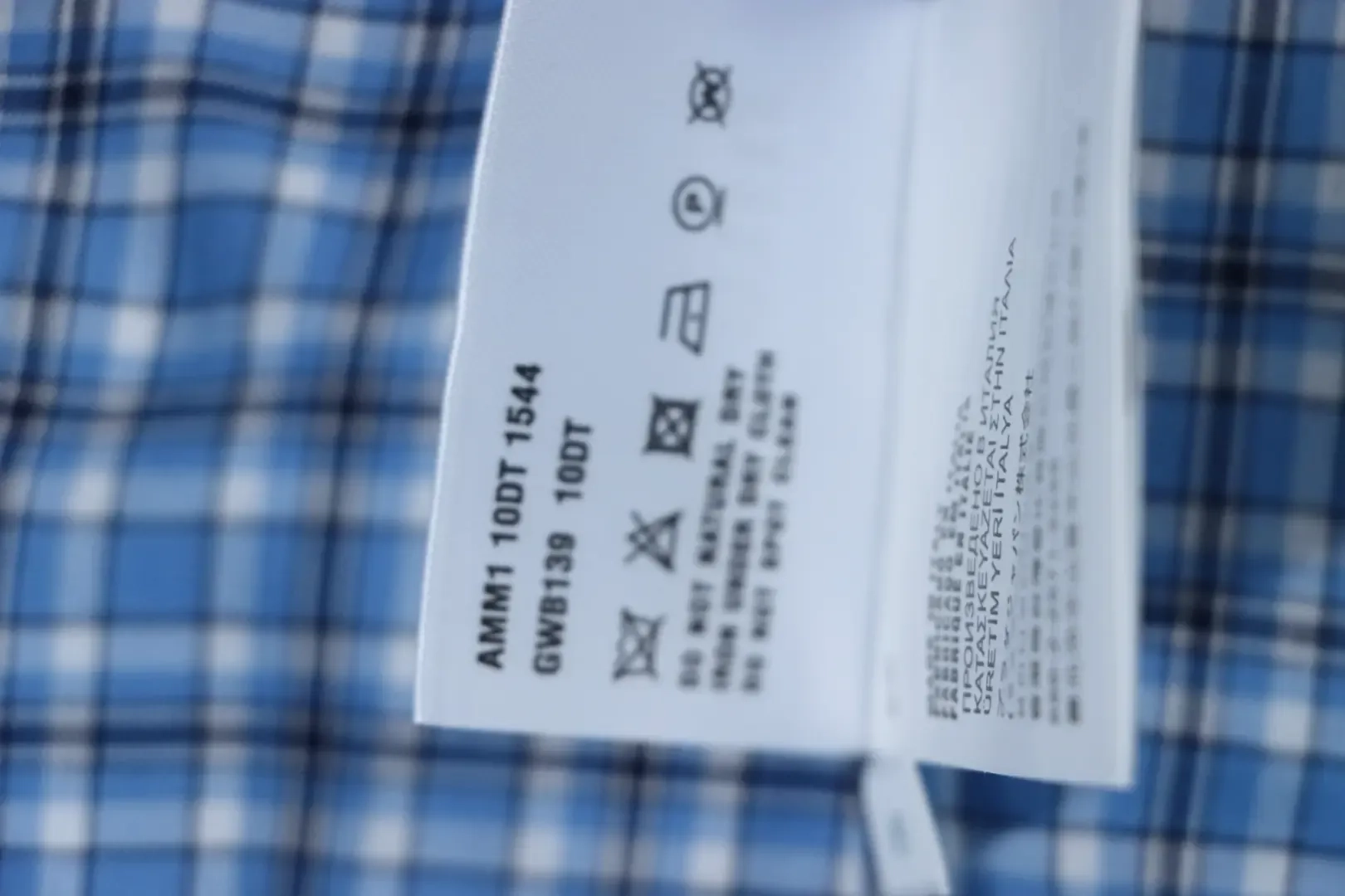 MM Checked Shirt Blue - Image 10