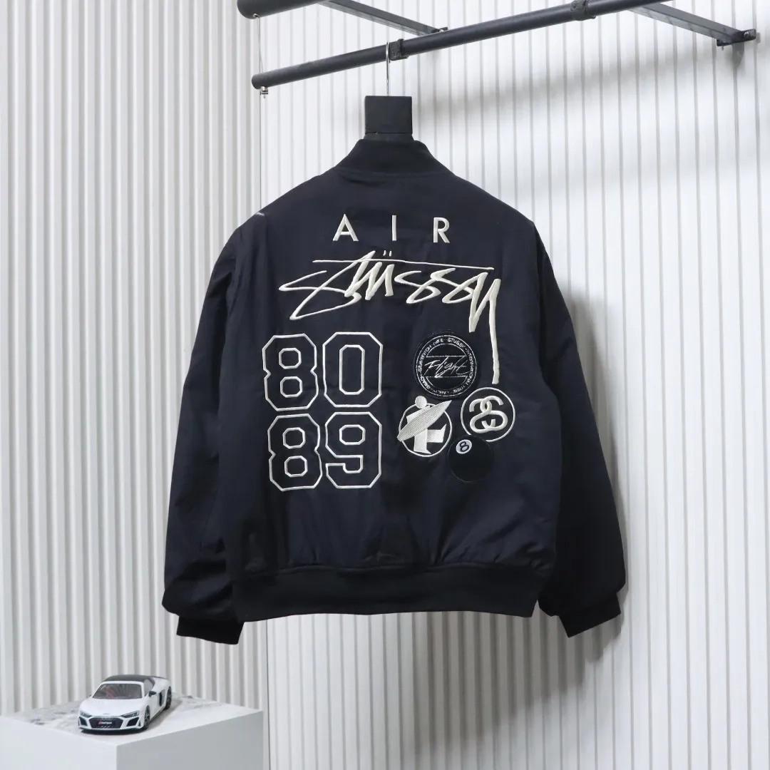 Nike X Stussy Reversible Jacket With Logo Embroidery XXL - Image 2