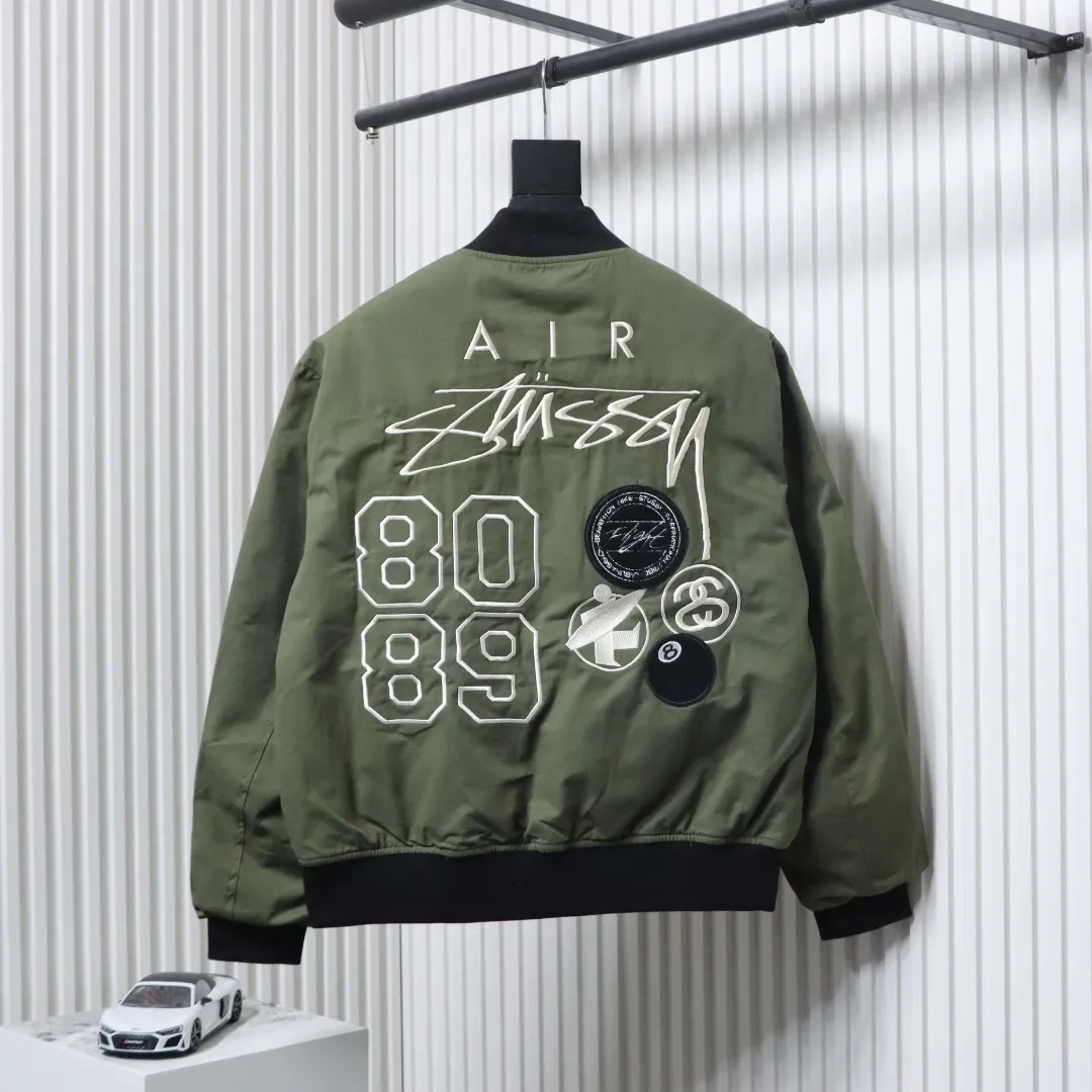 Nike X Stussy Reversible Jacket With Logo Embroidery XXL - Image 11
