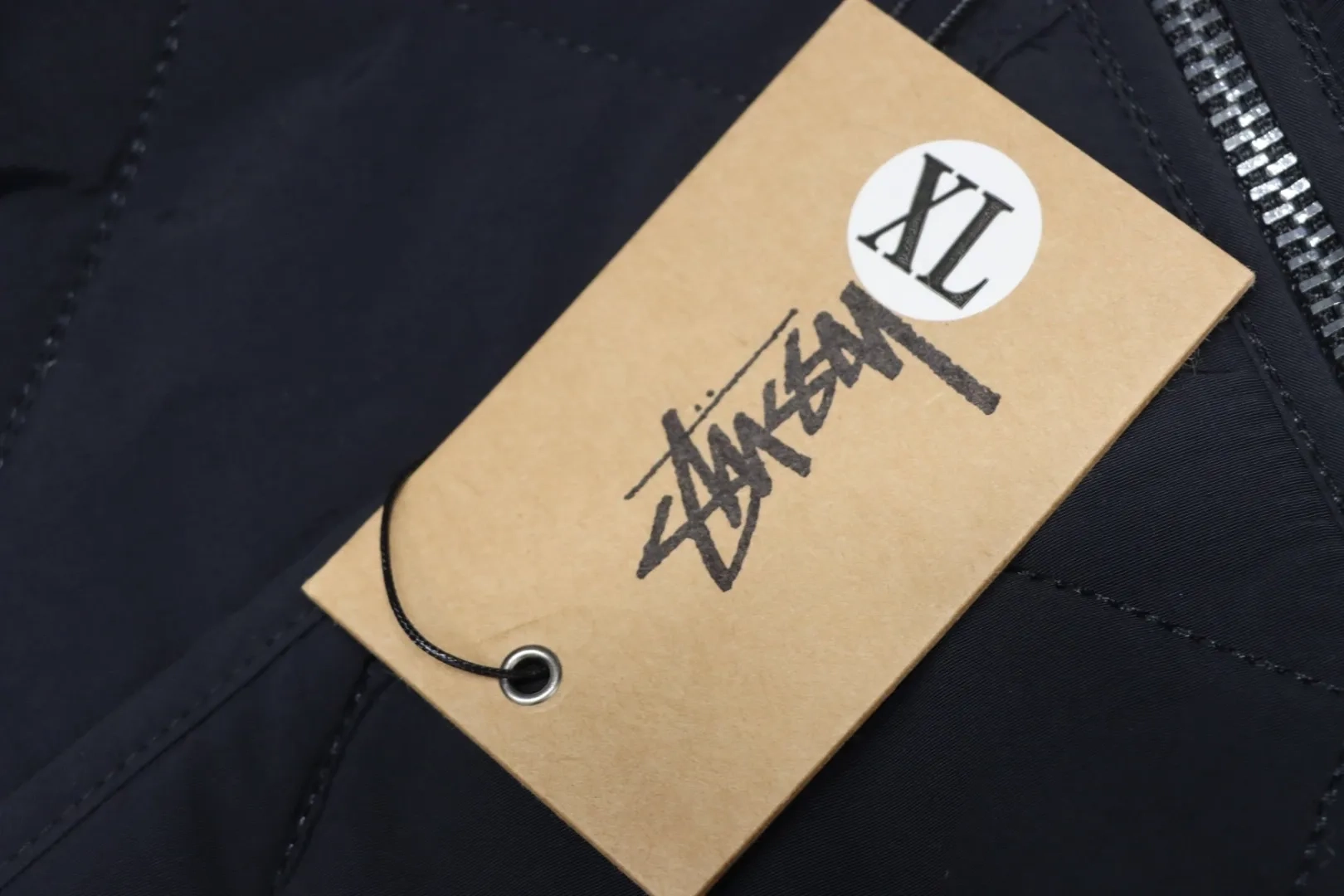 Stussy Black Puffer Jacket with 8 Billard Zip - Image 12