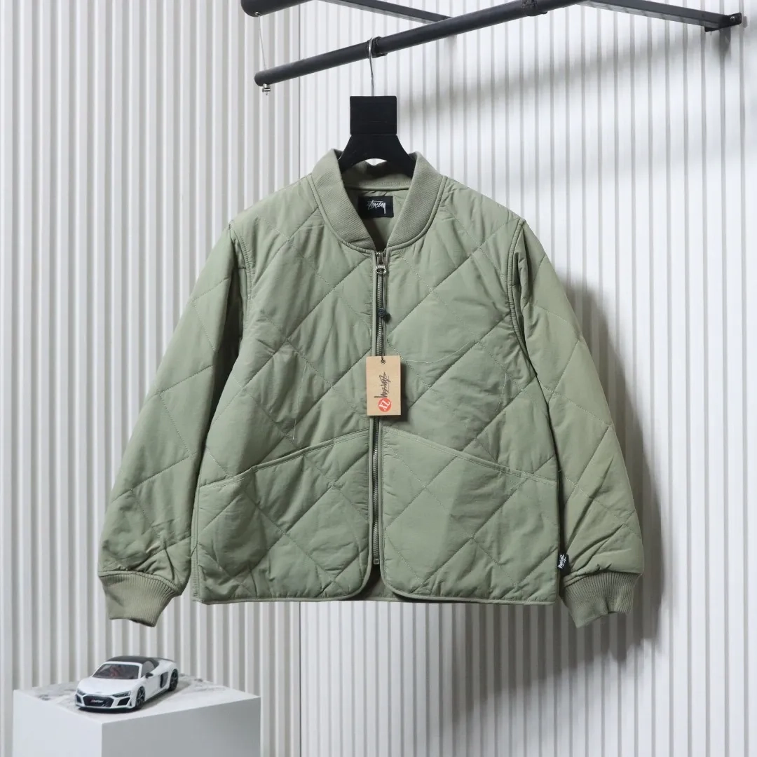 Stussy Black Puffer Jacket with 8 Billard Zip - Image 3