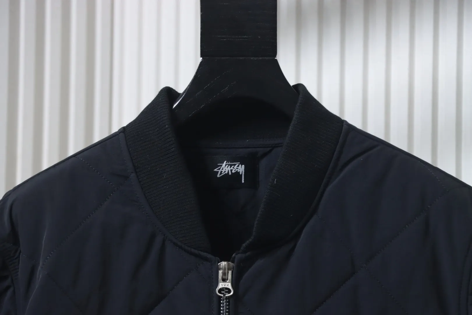 Stussy Black Puffer Jacket with 8 Billard Zip - Image 7