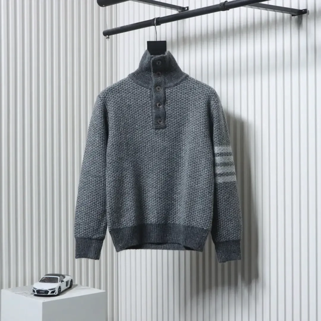 TB Structured Knit Sweater With Lapels - Image 11