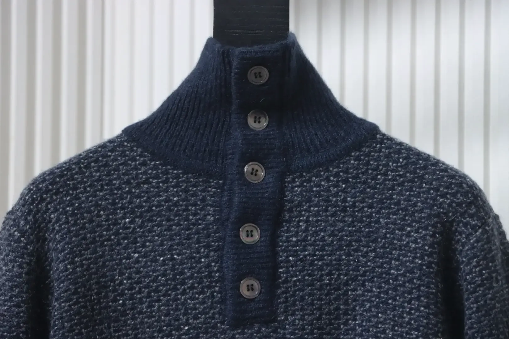 TB Structured Knit Sweater With Lapels - Image 3