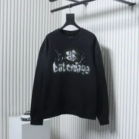 Balenciaga Hand Painted Sweatshirt With Letter Cutout