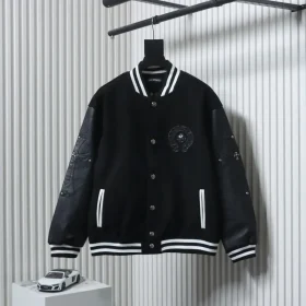Baseball Jacket With Cross Pattern