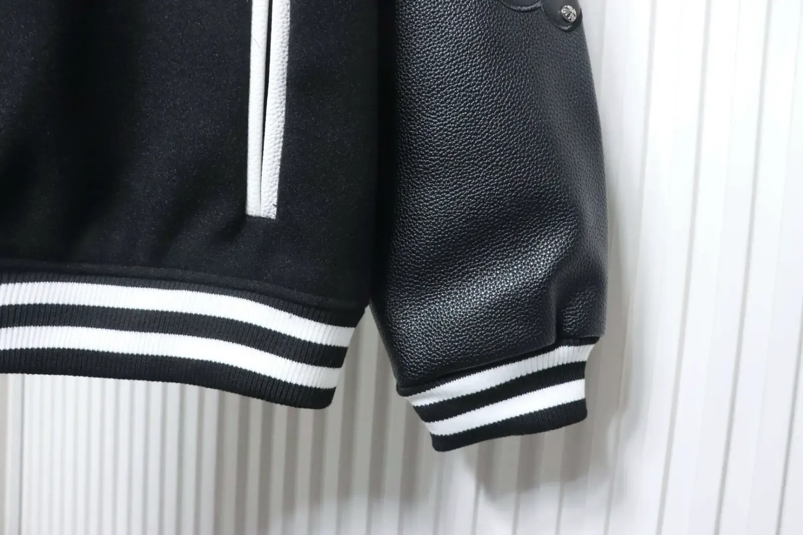 Baseball Jacket With Cross Pattern - Image 8