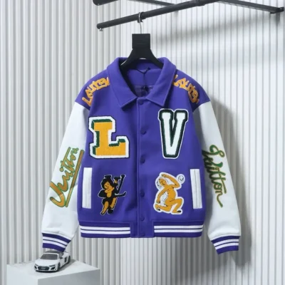Baseball Jacket With Frog Motif And Towel Embroidery - etkick reps au