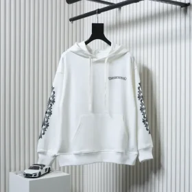 Classic Purple Hoodie With Sword Sanskrit Hand And Cross Print