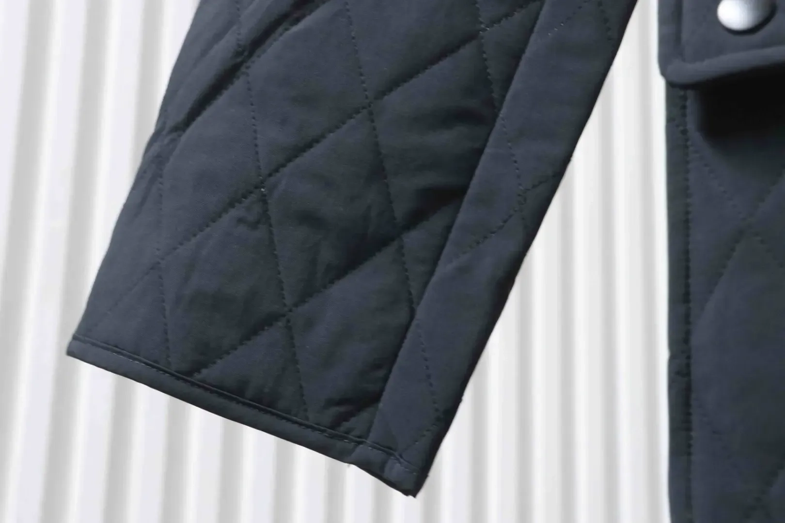 Jacket With Music Note Logo Diamond Pockets Cotton Coat - Image 6