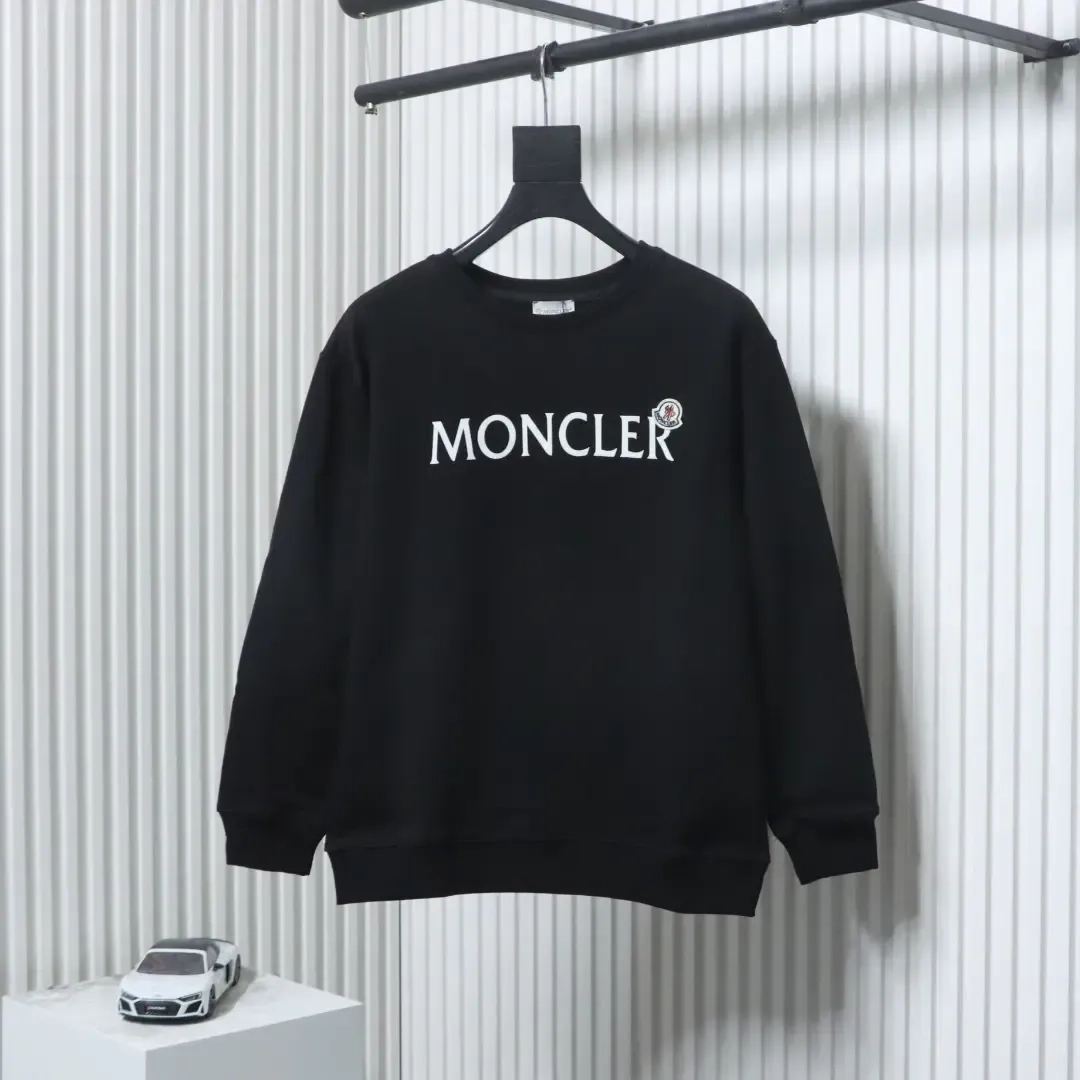 Moncler Classic Sweatshirt With Flock Print And Round Neck - Image 11