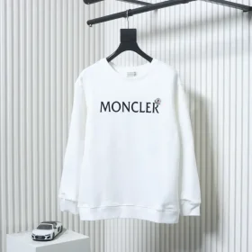 Moncler Classic Sweatshirt With Flock Print And Round Neck