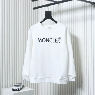 Moncler Classic Sweatshirt With Flock Print And Round Neck