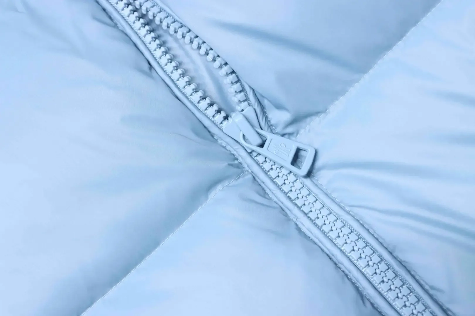 Moncler Down Jacket With Stand Up Collar And Patchwork Details Microlabel - Image 7