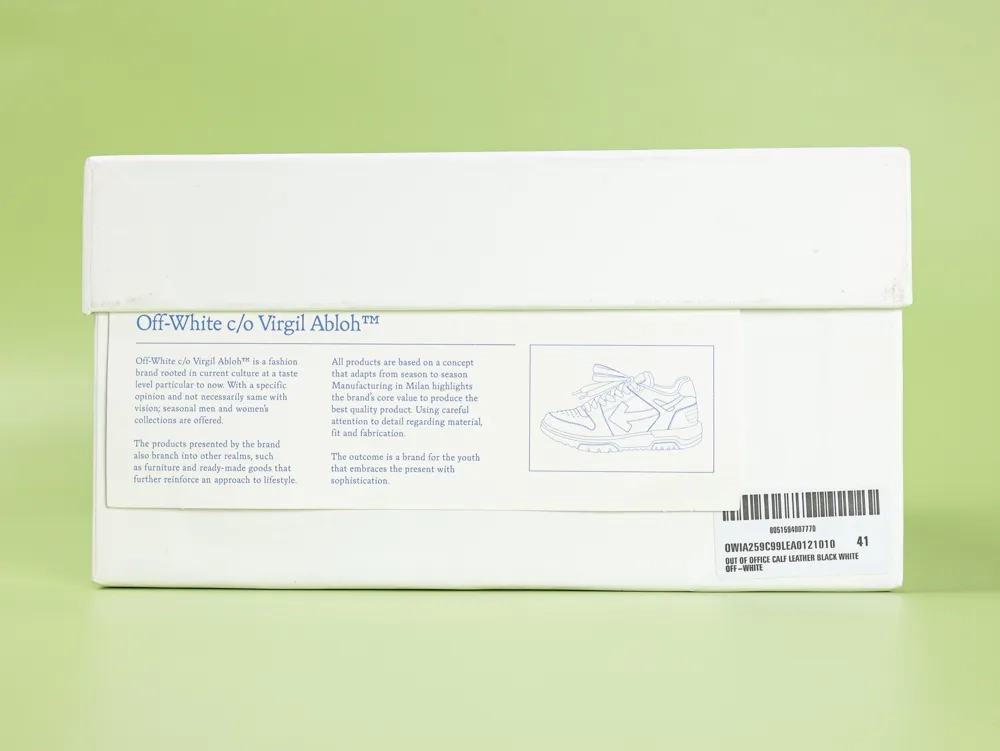 Off-White Out Of Office Leather Sneakers Black - Image 2