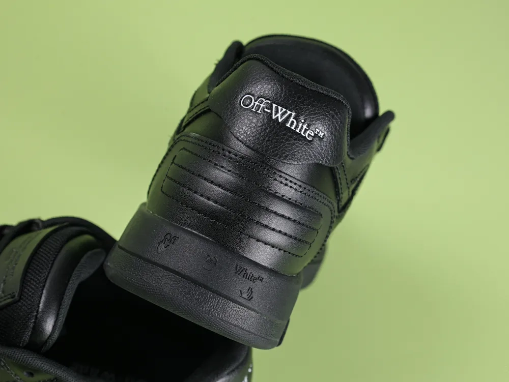 Off-White Out Of Office Leather Sneakers Black - Image 12