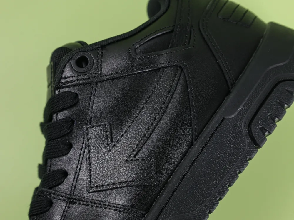 Off-White Out Of Office Leather Sneakers Black - Image 3