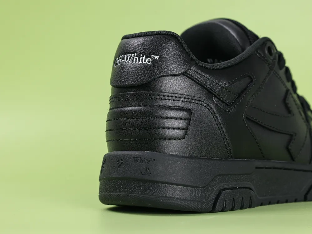Off-White Out Of Office Leather Sneakers Black - Image 9