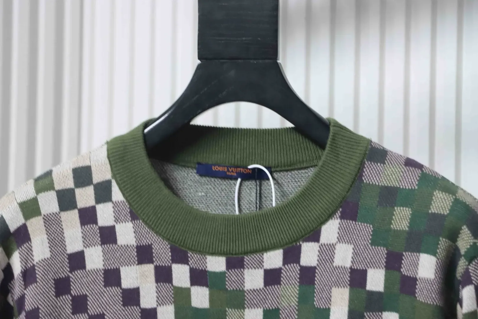 Sweater With Mosaic Pattern Round Neck And Back Studs - Image 5