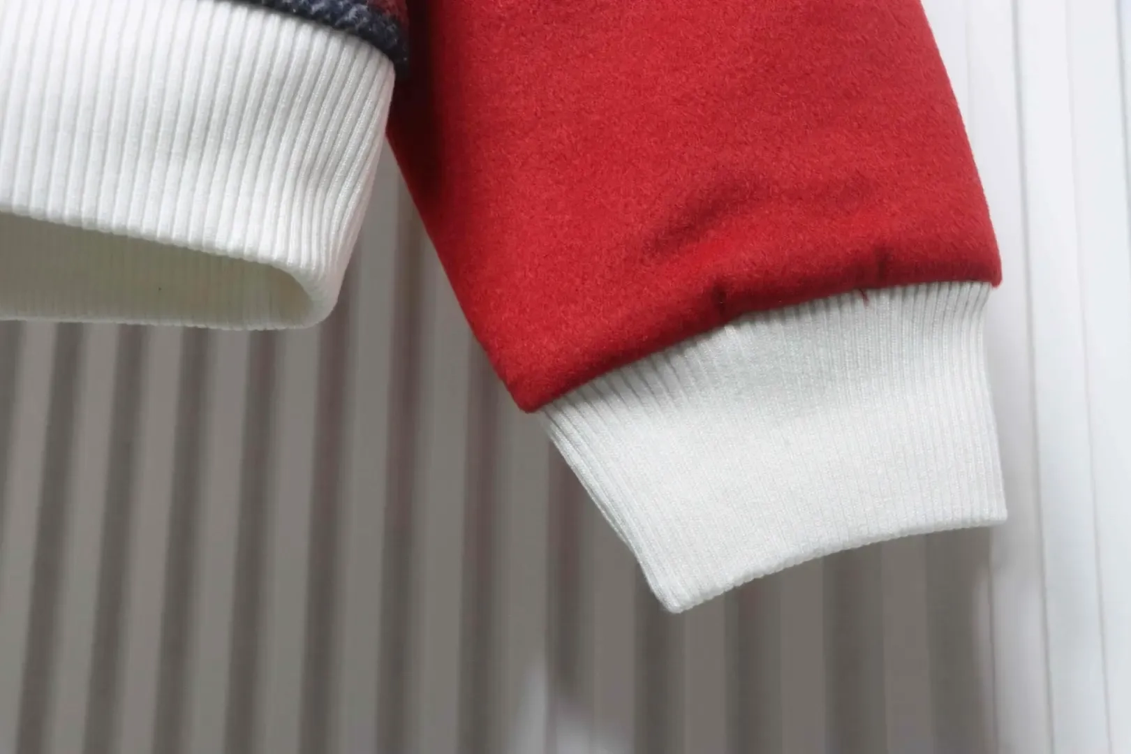 Tb Baseball Jacket With Patchwork Plaid Pattern And Four Stripes - Image 10