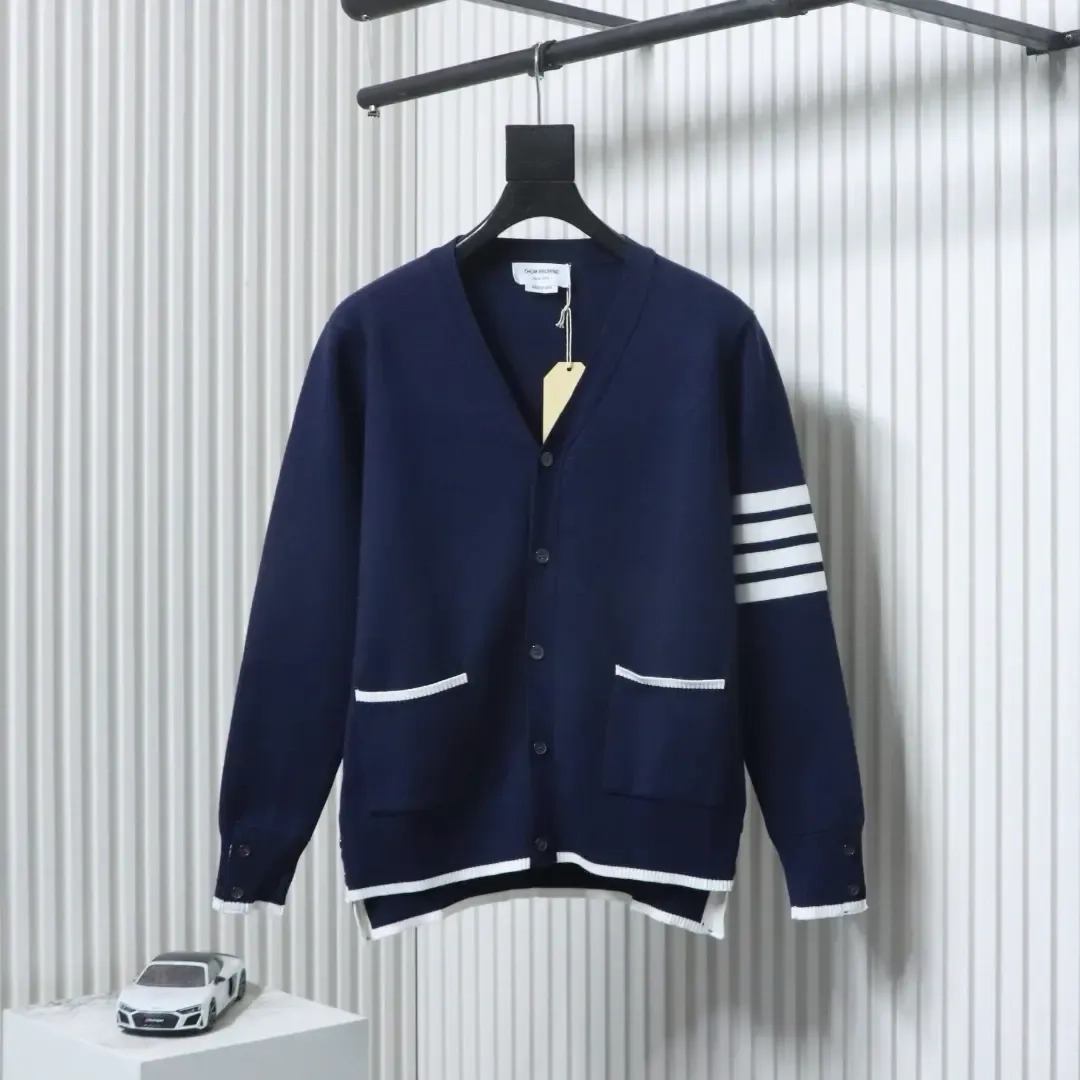 Tom Brown Wool Cardigan Shorter In The Front And Longer In The Back - Image 14