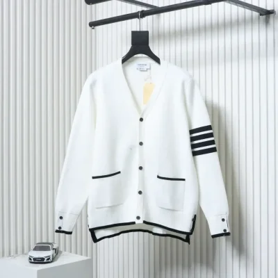 Tom Brown Wool Cardigan Shorter In The Front And Longer In The Back