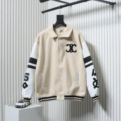XXL Celine Runway Patchwork Baseball Jacket
