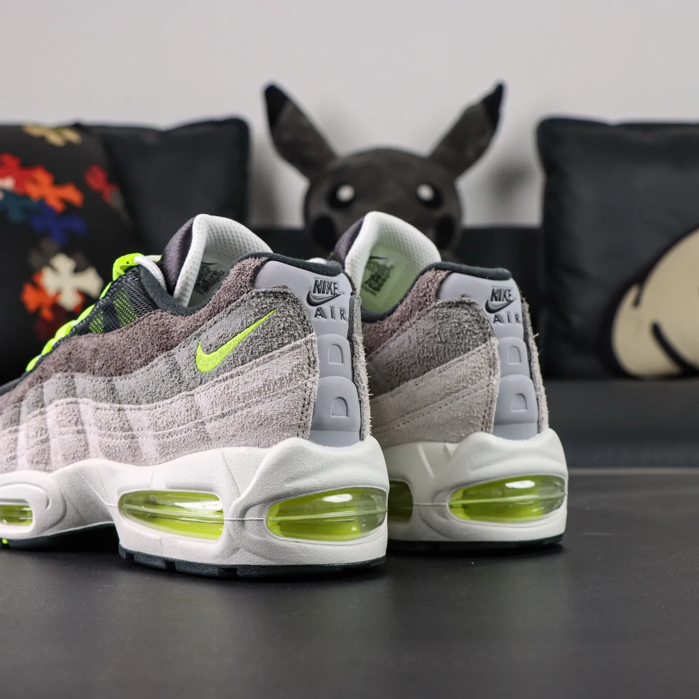 Air Max 95 Big Bubble OG Reverse Neon in Black and Grey - etkick reps au