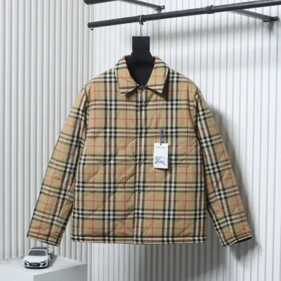 B0rb1erry Checked Reversible Cotton Coat - etkick reps au