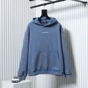 Balenciaga Hoodie With Embroidered Lettering On The Front And Back