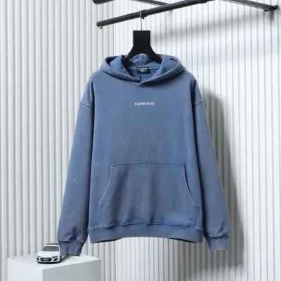 Balenciaga Hoodie With Embroidered Lettering On The Front And Back - etkick reps au