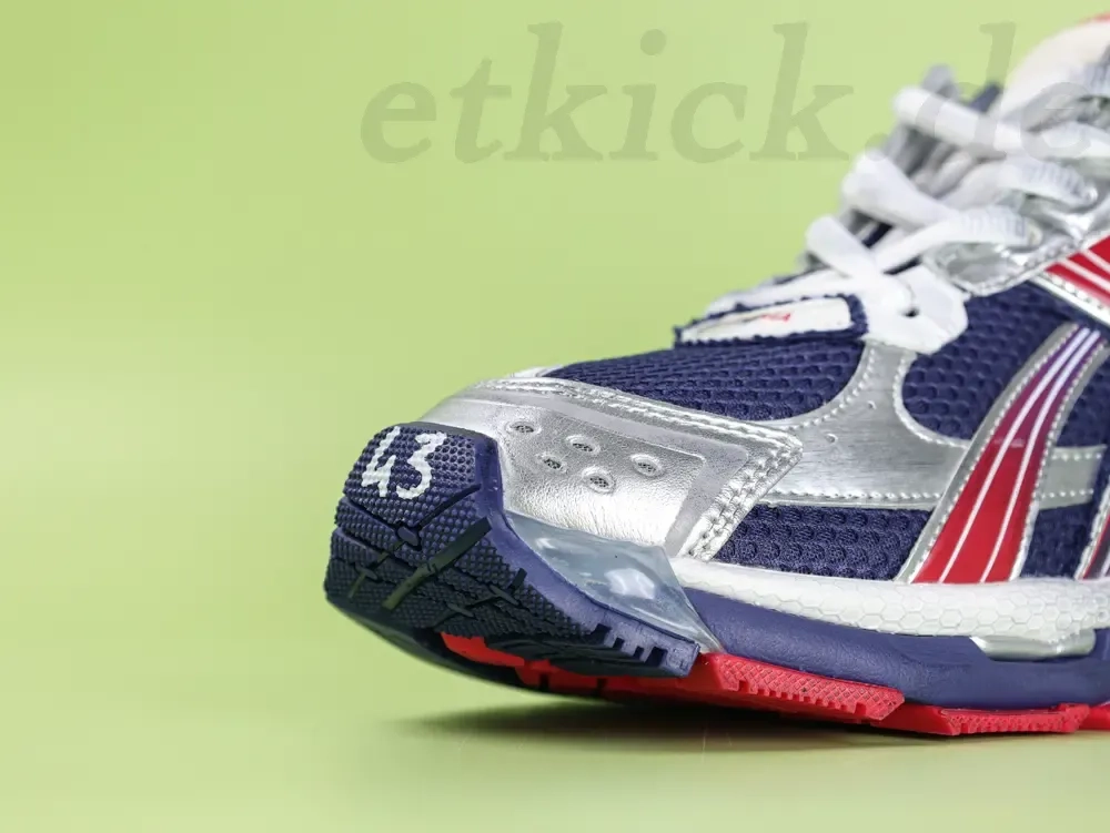 Balenciaga Mens Running Shoes With A Gradient Color Design In Navy Blue Red And Gray - etkick reps au