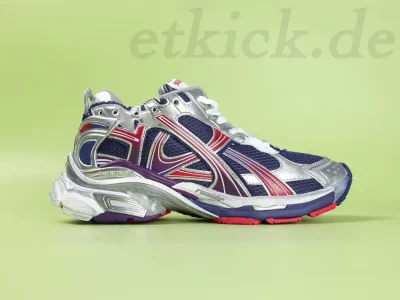 Balenciaga Mens Running Shoes With A Gradient Color Design In Navy Blue Red And Gray - etkick reps au