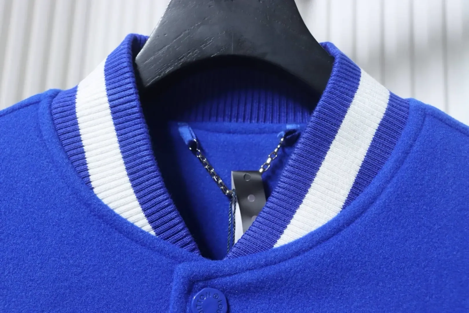 Baseball Jacket With V Shaped Embroidery And Patchwork Details - etkick reps au