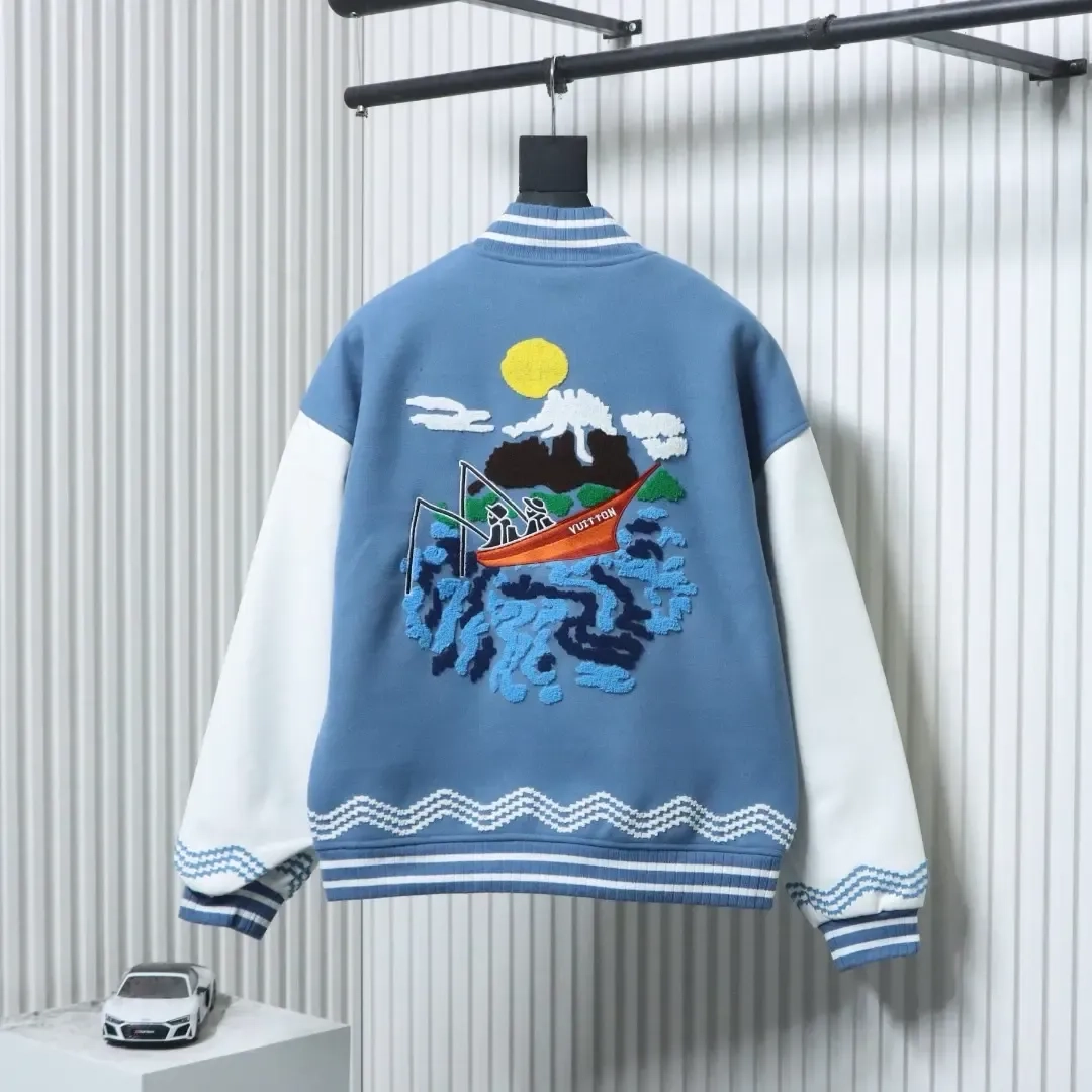 Baseball Uniform Consisting Of A Leather Patchwork Jacket With Embroidered Logo - etkick reps au