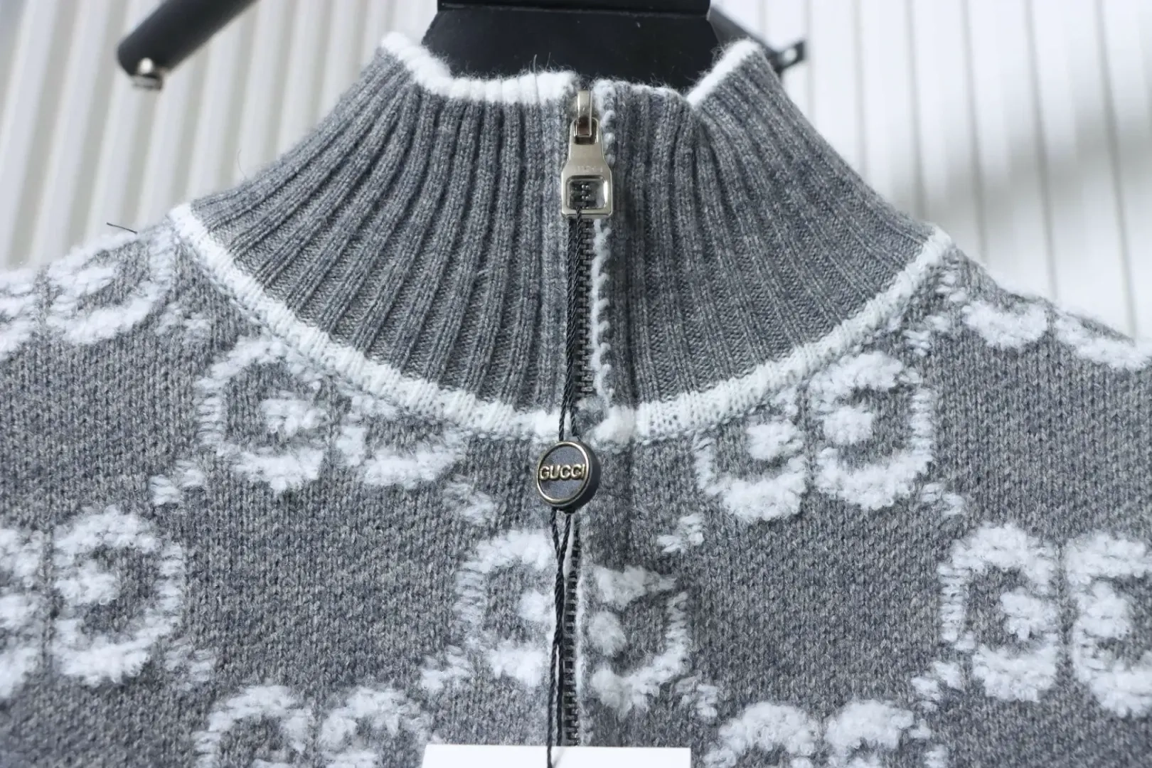 Cardigan With All Over Jacquard Logo And Zipper - etkick reps au