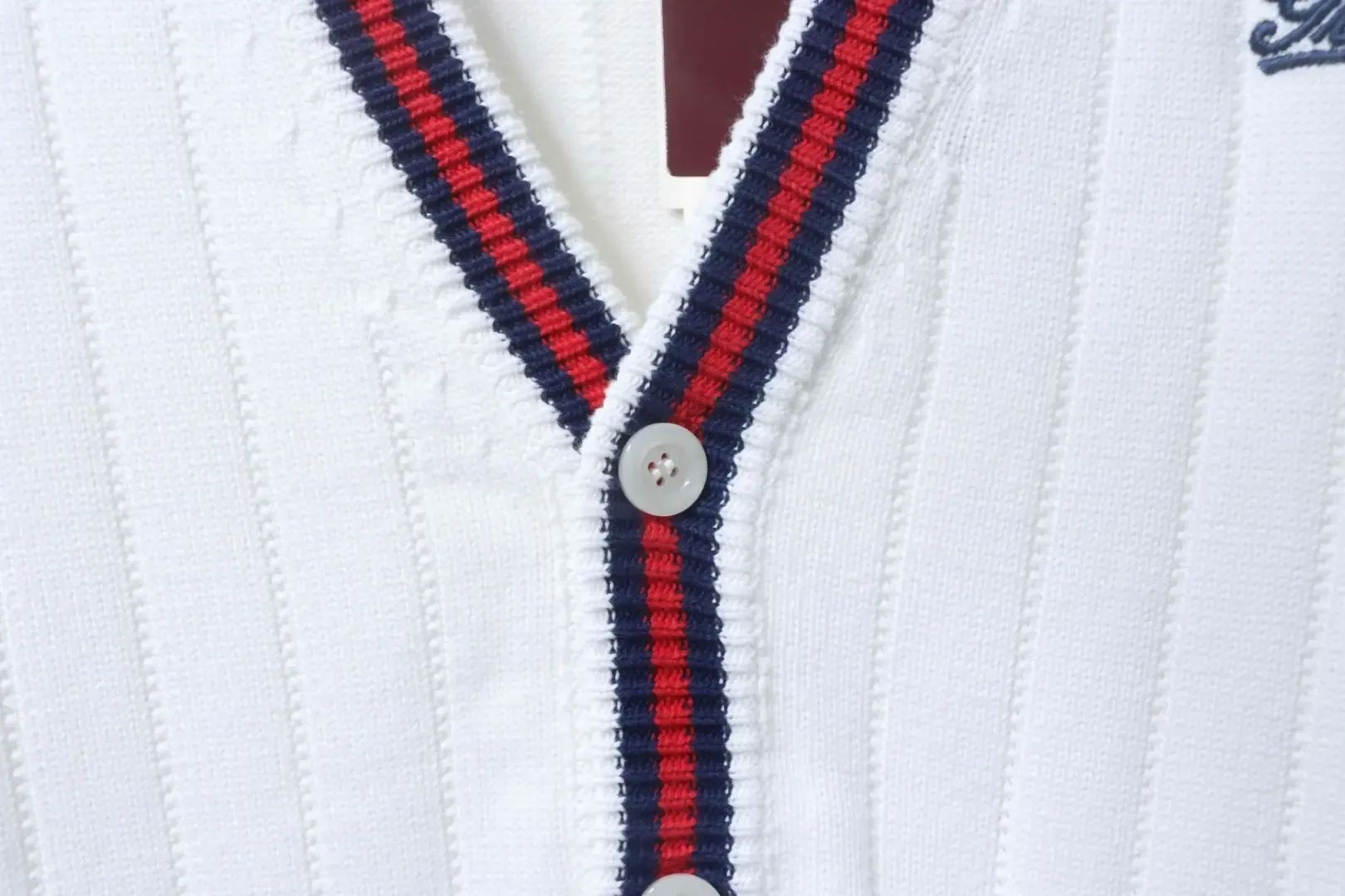 Cardigan With Embroidered Signature Letter - etkick reps au