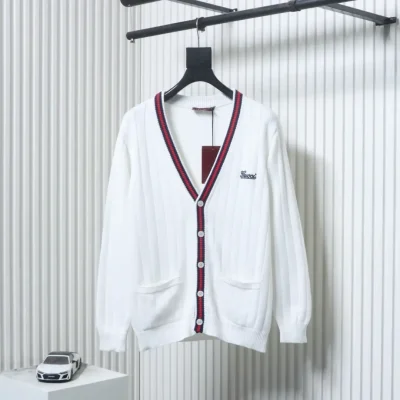 Cardigan With Embroidered Signature Letter - etkick reps au
