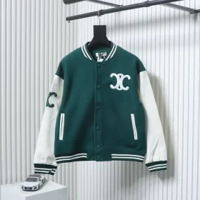 Celine Baseball Jacket With Patchwork Embroidery