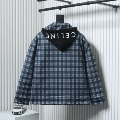 Celine Checked Cashmere And Cotton Coat With Hood - etkick reps au