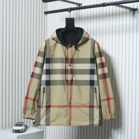 Classic, Reversible Trench Coat A Checkered Pattern.