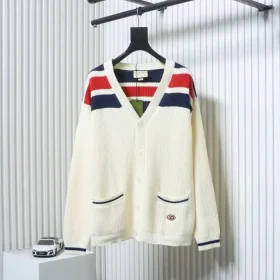 Color Blocked Striped Knitted Cardigan