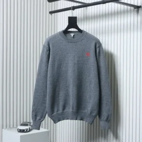 Crew Neck Sweater With Embroidered Logo On The Chest