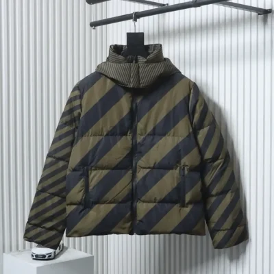 FD Reversible Down Jacket With Hood And FF Monogram - etkick reps au