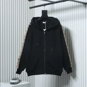 Hooded Jacket With Embroidered Warhorse Logo Zipper And Webbing