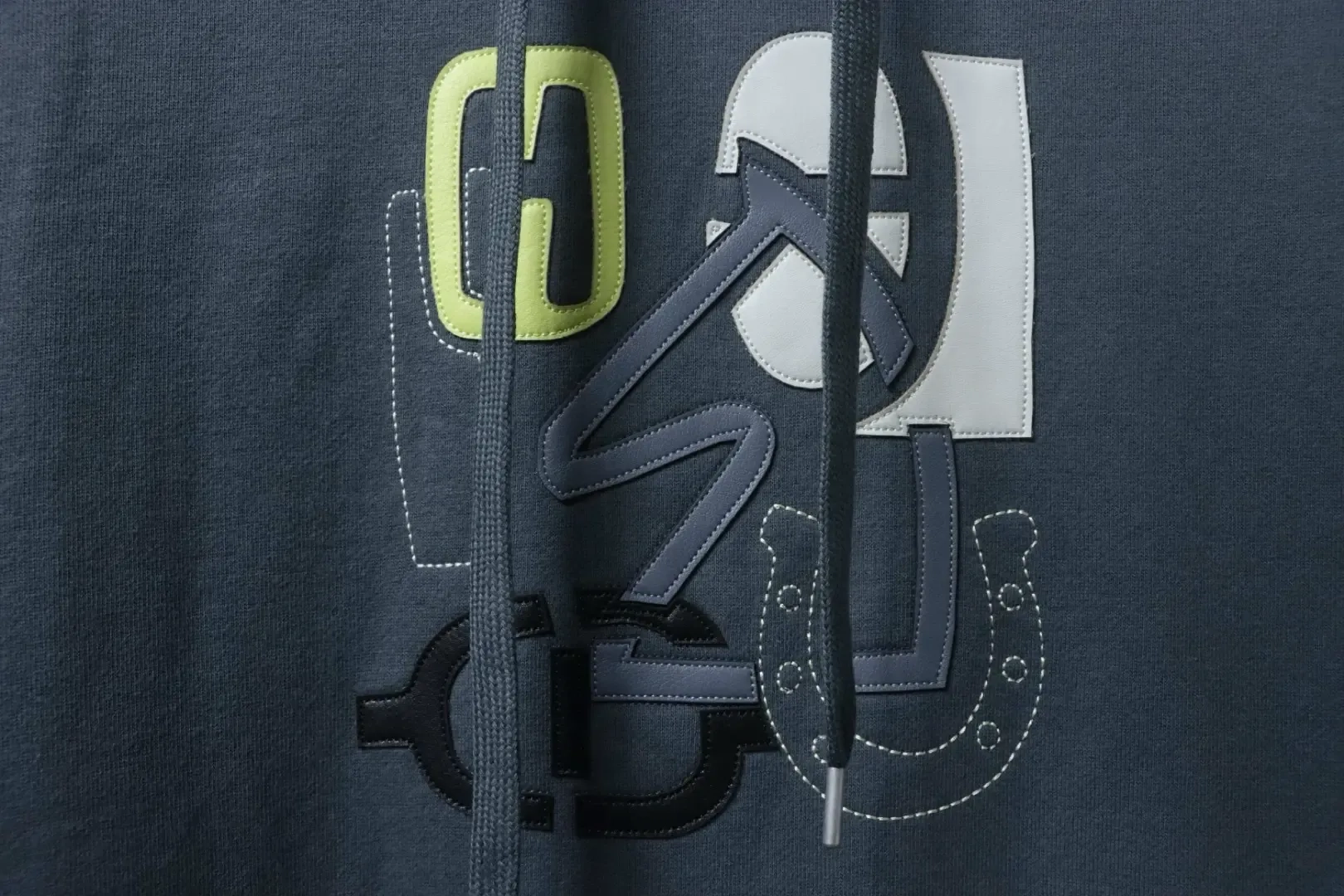 Hoodie With Leather Logo - etkick reps au