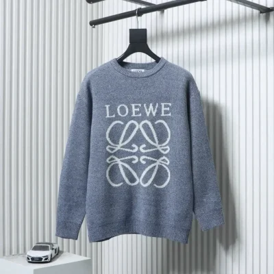 Jacquard Logo Knitted Sweater With A Round Neckline - etkick reps au